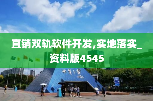 直销双轨软件开发,实地落实_资料版4545