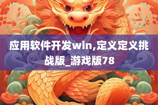 应用软件开发win,定义定义挑战版_游戏版78