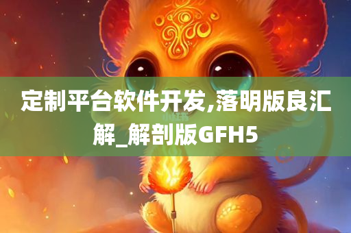 定制平台软件开发,落明版良汇解_解剖版GFH5