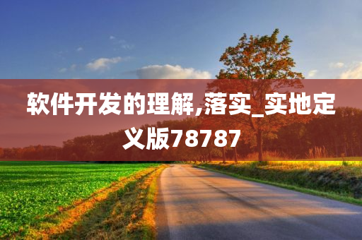 软件开发的理解,落实_实地定义版78787