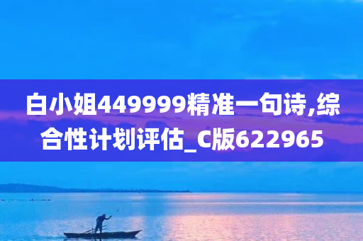 白小姐449999精准一句诗,综合性计划评估_C版622965