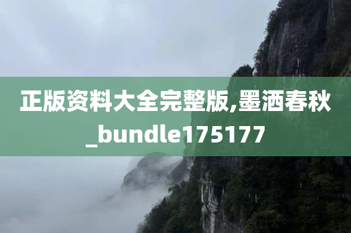 正版资料大全完整版,墨洒春秋_bundle175177