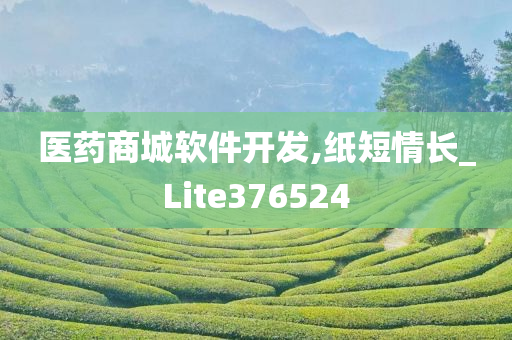 医药商城软件开发,纸短情长_Lite376524