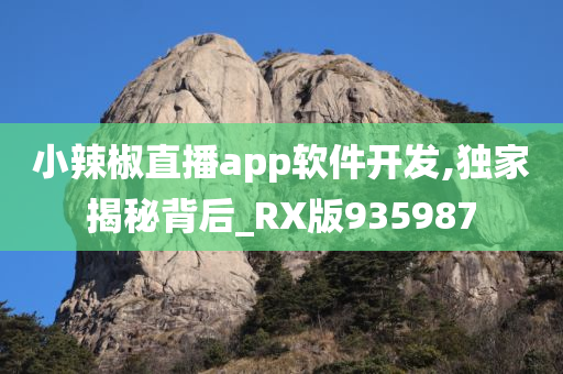 小辣椒直播app软件开发,独家揭秘背后_RX版935987