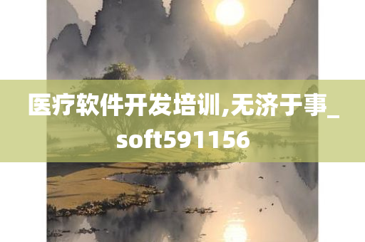 医疗软件开发培训,无济于事_soft591156