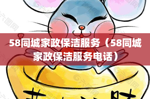 58同城家政保洁服务（58同城家政保洁服务电话）