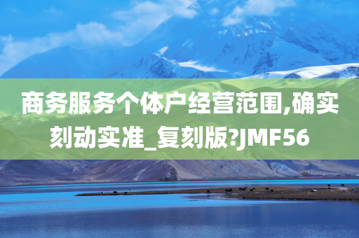 商务服务个体户经营范围,确实刻动实准_复刻版?JMF56