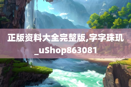 正版资料大全完整版,字字珠玑_uShop863081