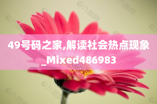 49号码之家,解读社会热点现象_Mixed486983